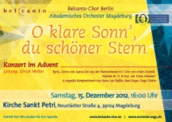 Adventskonzert Akademisches Orchester Magdeburg